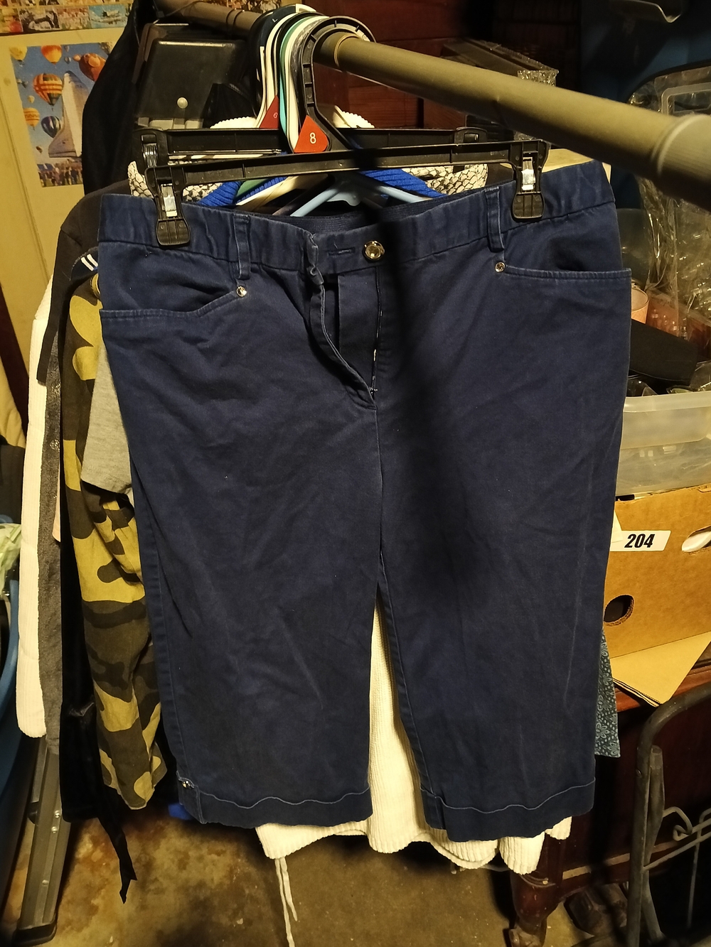 JM Collection Navy Blue Jean Shorts